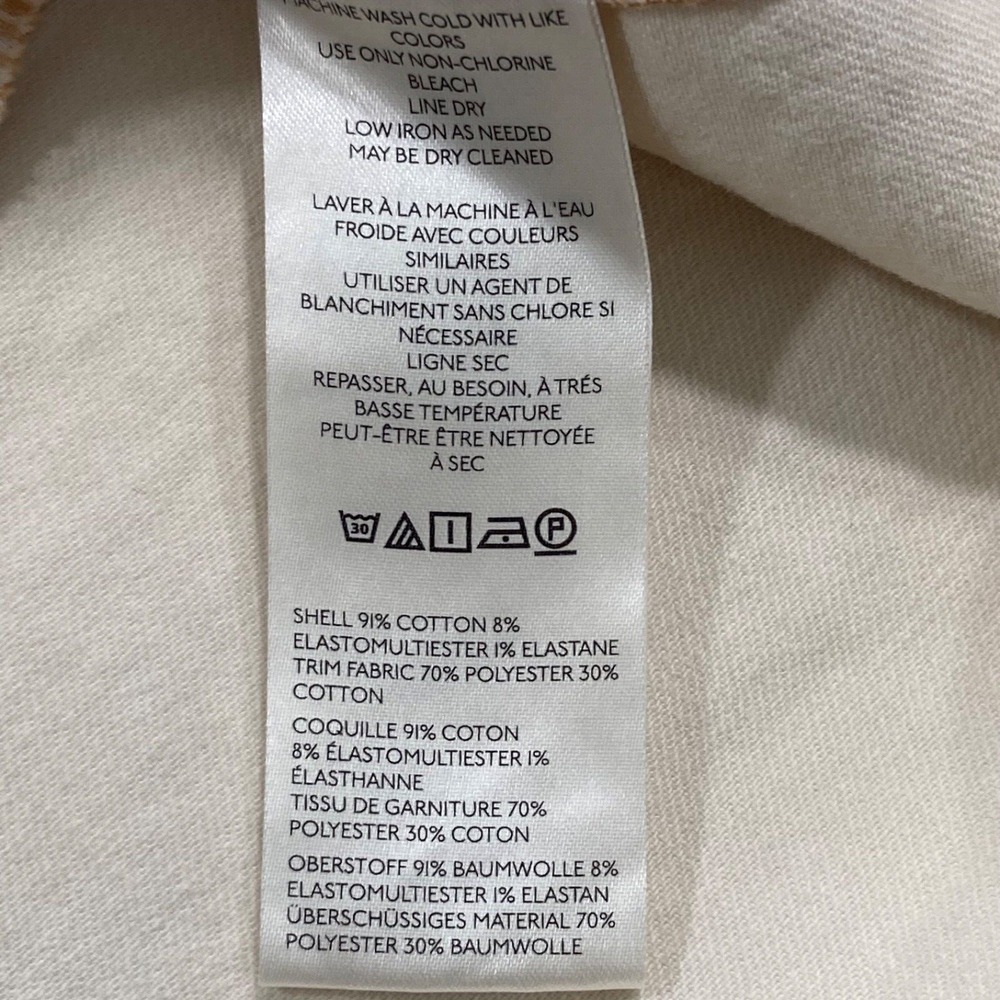 Anthropologie Pilcro Womens Skirt Size 6 Cream Denim Mini Light Academia - Picture 10 of 13